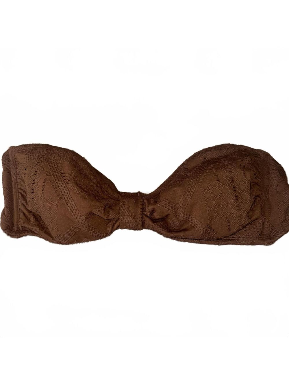 Shade & Shore Brown Bandeau Bikini Top Women's Size XL NWT